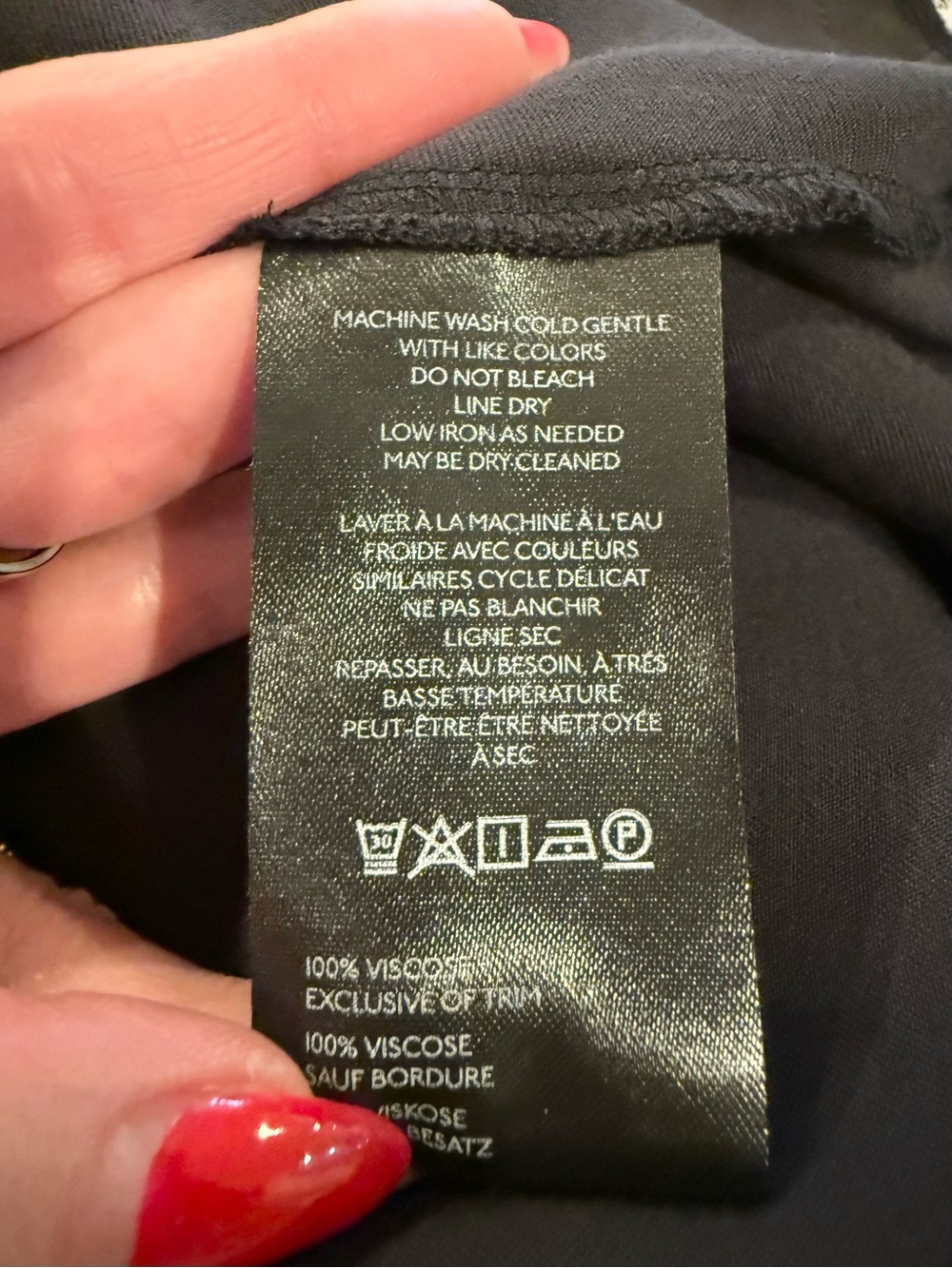 Anthropologie Asymmetrical Lace Satin Slip Mini Skirt Black NWT XL Chic Luxe NEW - Picture 11 of 12
